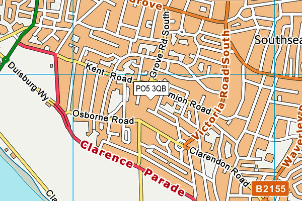 PO5 3QB map - OS VectorMap District (Ordnance Survey) PO5 3QB map - OS VectorMap District (Ordnance Survey)