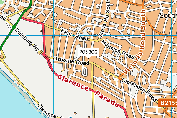PO5 3QG map - OS VectorMap District (Ordnance Survey) PO5 3QG map - OS VectorMap District (Ordnance Survey)