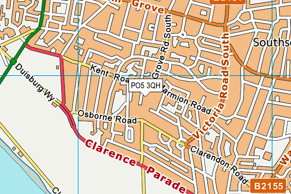 PO5 3QH map - OS VectorMap District (Ordnance Survey) PO5 3QH map - OS VectorMap District (Ordnance Survey)