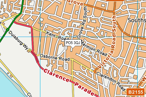 PO5 3QJ map - OS VectorMap District (Ordnance Survey) PO5 3QJ map - OS VectorMap District (Ordnance Survey)
