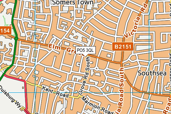 PO5 3QL map - OS VectorMap District (Ordnance Survey) PO5 3QL map - OS VectorMap District (Ordnance Survey)