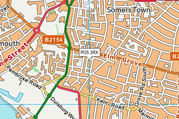 PO5 3RX map - OS VectorMap District (Ordnance Survey) PO5 3RX map - OS VectorMap District (Ordnance Survey)
