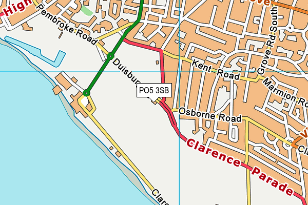 PO5 3SB map - OS VectorMap District (Ordnance Survey) PO5 3SB map - OS VectorMap District (Ordnance Survey)