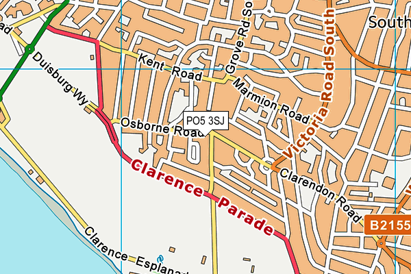 PO5 3SJ map - OS VectorMap District (Ordnance Survey) PO5 3SJ map - OS VectorMap District (Ordnance Survey)