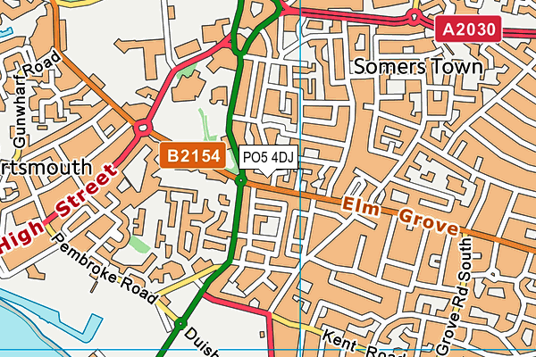 PO5 4DJ map - OS VectorMap District (Ordnance Survey) PO5 4DJ map - OS VectorMap District (Ordnance Survey)