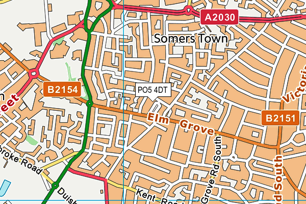 PO5 4DT map - OS VectorMap District (Ordnance Survey)