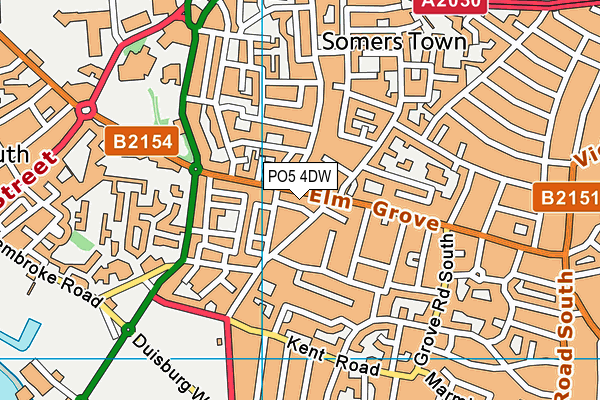 PO5 4DW map - OS VectorMap District (Ordnance Survey) PO5 4DW map - OS VectorMap District (Ordnance Survey)