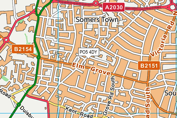 PO5 4DY map - OS VectorMap District (Ordnance Survey) PO5 4DY map - OS VectorMap District (Ordnance Survey)