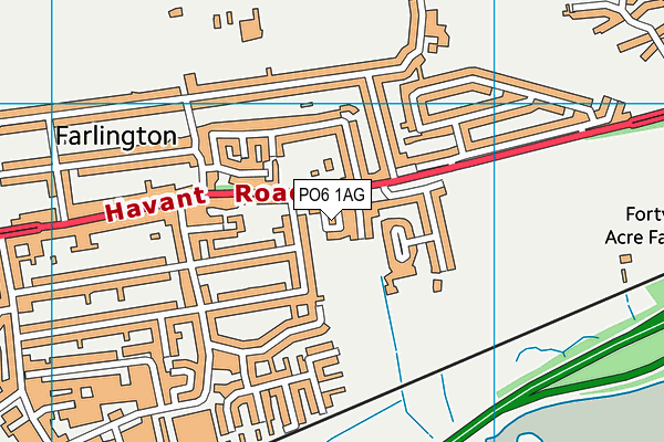 PO6 1AG map - OS VectorMap District (Ordnance Survey) PO6 1AG map - OS VectorMap District (Ordnance Survey)