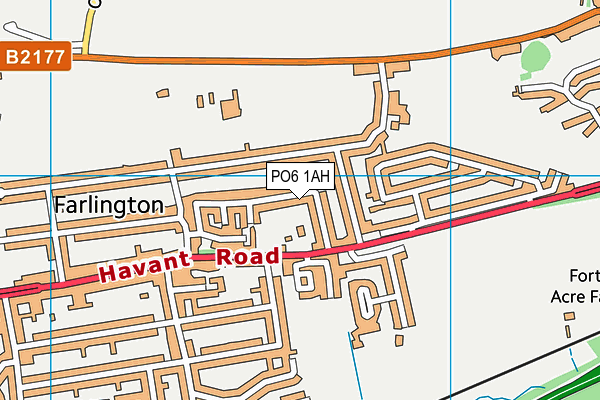 PO6 1AH map - OS VectorMap District (Ordnance Survey) PO6 1AH map - OS VectorMap District (Ordnance Survey)