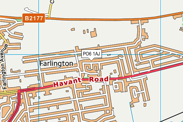 PO6 1AJ map - OS VectorMap District (Ordnance Survey) PO6 1AJ map - OS VectorMap District (Ordnance Survey)