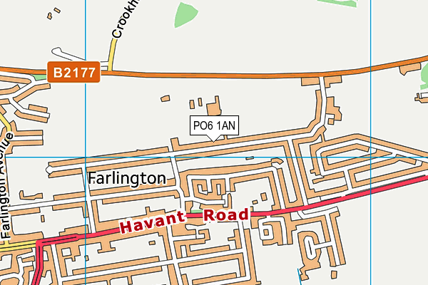 PO6 1AN map - OS VectorMap District (Ordnance Survey) PO6 1AN map - OS VectorMap District (Ordnance Survey)