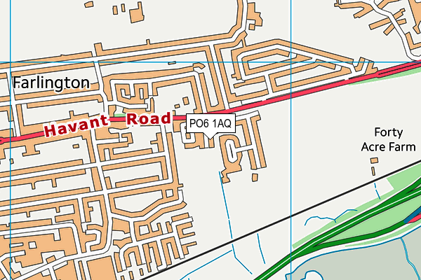 PO6 1AQ map - OS VectorMap District (Ordnance Survey) PO6 1AQ map - OS VectorMap District (Ordnance Survey)