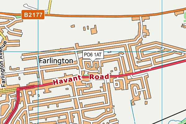 PO6 1AT map - OS VectorMap District (Ordnance Survey) PO6 1AT map - OS VectorMap District (Ordnance Survey)