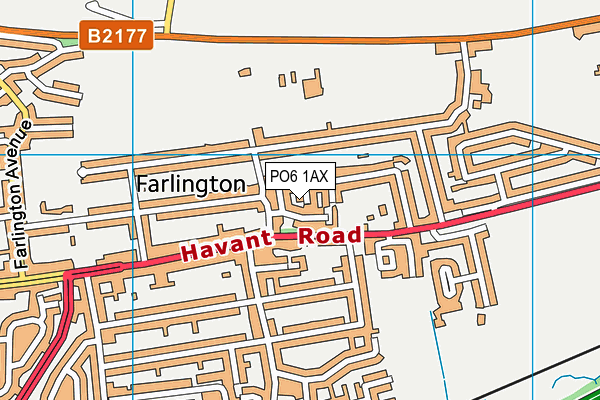 PO6 1AX map - OS VectorMap District (Ordnance Survey) PO6 1AX map - OS VectorMap District (Ordnance Survey)