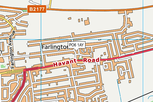 PO6 1AY map - OS VectorMap District (Ordnance Survey) PO6 1AY map - OS VectorMap District (Ordnance Survey)
