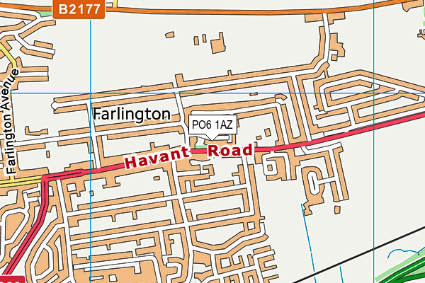 PO6 1AZ map - OS VectorMap District (Ordnance Survey) PO6 1AZ map - OS VectorMap District (Ordnance Survey)
