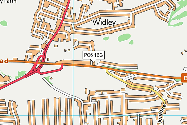 PO6 1BG map - OS VectorMap District (Ordnance Survey) PO6 1BG map - OS VectorMap District (Ordnance Survey)