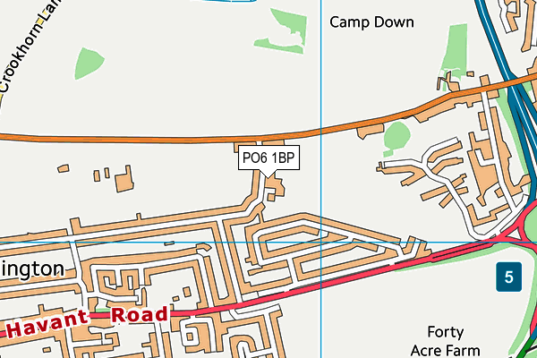 PO6 1BP map - OS VectorMap District (Ordnance Survey) PO6 1BP map - OS VectorMap District (Ordnance Survey)