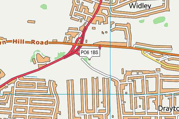 PO6 1BS map - OS VectorMap District (Ordnance Survey)