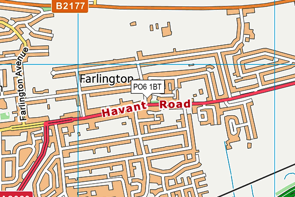 PO6 1BT map - OS VectorMap District (Ordnance Survey) PO6 1BT map - OS VectorMap District (Ordnance Survey)