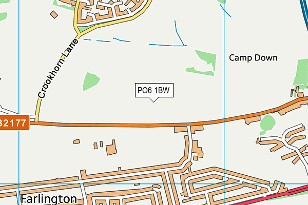 PO6 1BW map - OS VectorMap District (Ordnance Survey) PO6 1BW map - OS VectorMap District (Ordnance Survey)