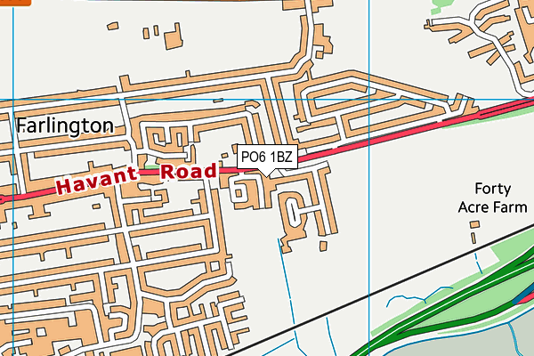 PO6 1BZ map - OS VectorMap District (Ordnance Survey) PO6 1BZ map - OS VectorMap District (Ordnance Survey)