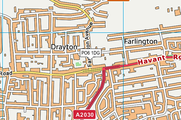PO6 1DG map - OS VectorMap District (Ordnance Survey) PO6 1DG map - OS VectorMap District (Ordnance Survey)
