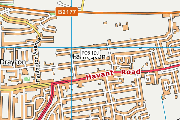 PO6 1DJ map - OS VectorMap District (Ordnance Survey) PO6 1DJ map - OS VectorMap District (Ordnance Survey)