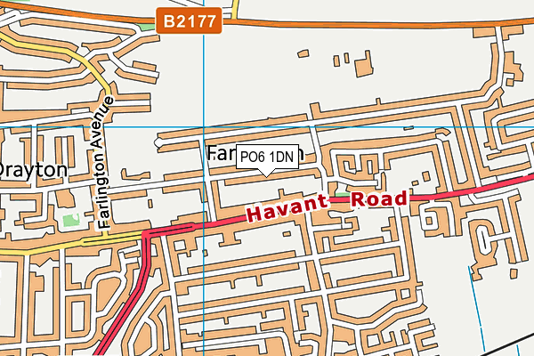 PO6 1DN map - OS VectorMap District (Ordnance Survey) PO6 1DN map - OS VectorMap District (Ordnance Survey)