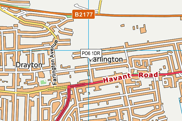 PO6 1DR map - OS VectorMap District (Ordnance Survey) PO6 1DR map - OS VectorMap District (Ordnance Survey)