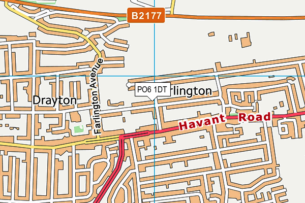 PO6 1DT map - OS VectorMap District (Ordnance Survey) PO6 1DT map - OS VectorMap District (Ordnance Survey)