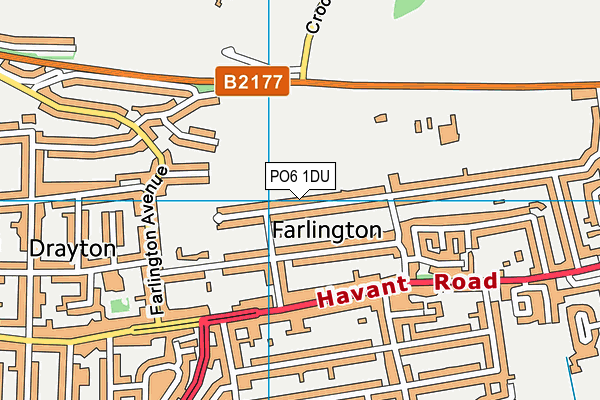 PO6 1DU map - OS VectorMap District (Ordnance Survey) PO6 1DU map - OS VectorMap District (Ordnance Survey)
