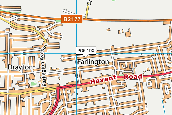 PO6 1DX map - OS VectorMap District (Ordnance Survey) PO6 1DX map - OS VectorMap District (Ordnance Survey)