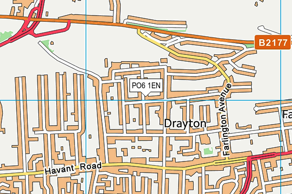 PO6 1EN map - OS VectorMap District (Ordnance Survey) PO6 1EN map - OS VectorMap District (Ordnance Survey)