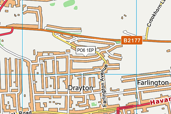 PO6 1EP map - OS VectorMap District (Ordnance Survey) PO6 1EP map - OS VectorMap District (Ordnance Survey)
