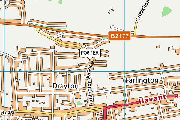 PO6 1ER map - OS VectorMap District (Ordnance Survey)