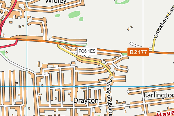 PO6 1ES map - OS VectorMap District (Ordnance Survey)