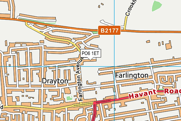 PO6 1ET map - OS VectorMap District (Ordnance Survey) PO6 1ET map - OS VectorMap District (Ordnance Survey)