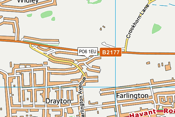 PO6 1EU map - OS VectorMap District (Ordnance Survey) PO6 1EU map - OS VectorMap District (Ordnance Survey)