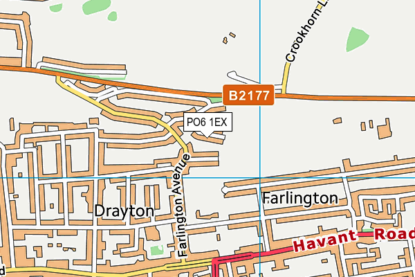 PO6 1EX map - OS VectorMap District (Ordnance Survey) PO6 1EX map - OS VectorMap District (Ordnance Survey)
