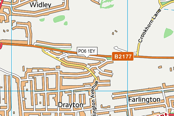PO6 1EY map - OS VectorMap District (Ordnance Survey) PO6 1EY map - OS VectorMap District (Ordnance Survey)