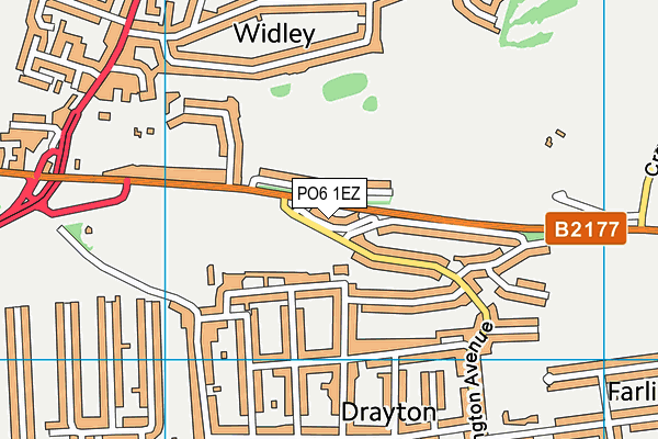 PO6 1EZ map - OS VectorMap District (Ordnance Survey) PO6 1EZ map - OS VectorMap District (Ordnance Survey)