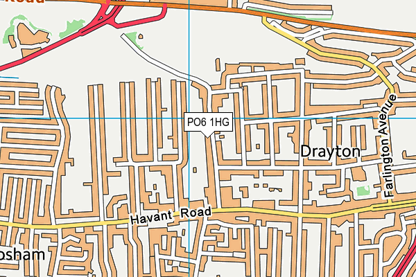 PO6 1HG map - OS VectorMap District (Ordnance Survey)
