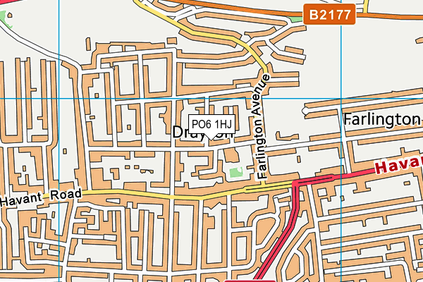 PO6 1HJ map - OS VectorMap District (Ordnance Survey)