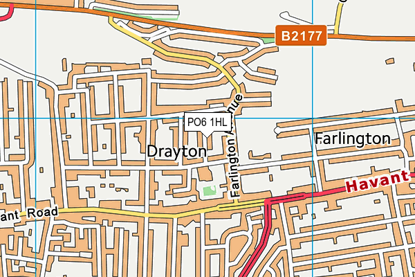 PO6 1HL map - OS VectorMap District (Ordnance Survey) PO6 1HL map - OS VectorMap District (Ordnance Survey)