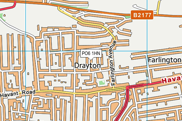 PO6 1HN map - OS VectorMap District (Ordnance Survey)