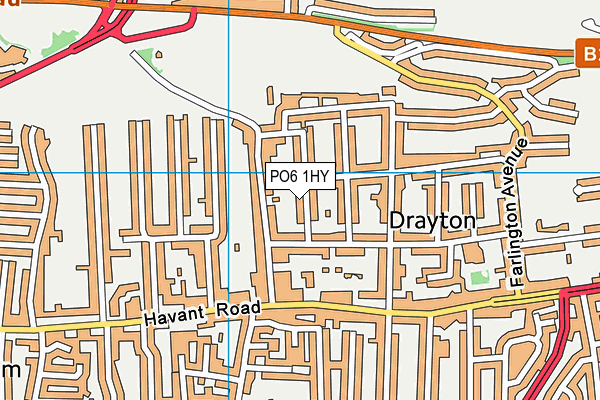 PO6 1HY map - OS VectorMap District (Ordnance Survey) PO6 1HY map - OS VectorMap District (Ordnance Survey)