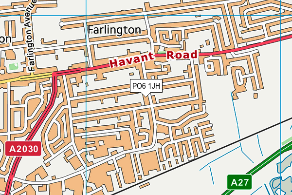 PO6 1JH map - OS VectorMap District (Ordnance Survey) PO6 1JH map - OS VectorMap District (Ordnance Survey)