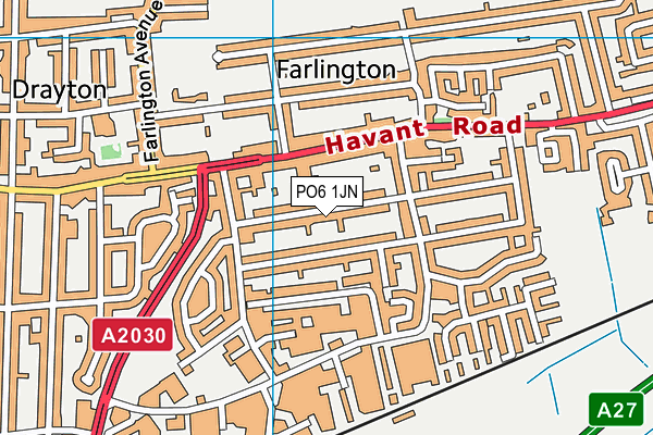 PO6 1JN map - OS VectorMap District (Ordnance Survey) PO6 1JN map - OS VectorMap District (Ordnance Survey)
